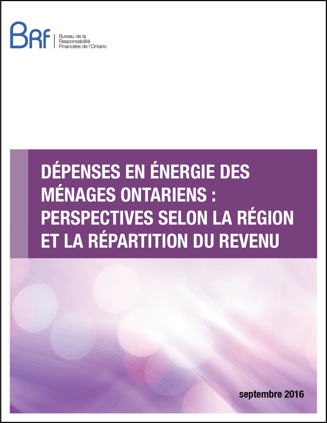 Dépenses en énergie des ménages ontariens : Perspectives selon la région et la répartition du revenu